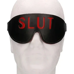 Ouch! Blindfold - SLUT - Black