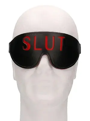 Ouch! Blindfold - SLUT - Black