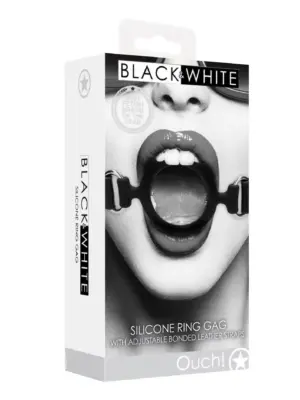Silicone Ring Gag - With Adjustable Bonded Leather Straps