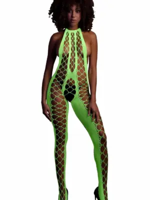 Bodystocking with Halterneck - Green - XS/XL
