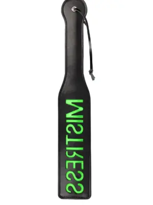 'Mistress'' Paddle - Glow in the Dark - Black/Neon Green