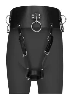 Belt with Vibrator Holder - Black