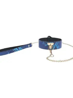 Florence Collection - Collar with Leash - Blue
