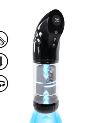 StrokeMate - Suction Rotation and Thrusting Masturbator Pump - Black