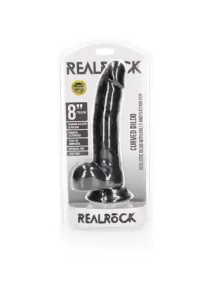 Curved Realistic Dildo  Balls  Suction Cup - 8""""/ 20,5 cm