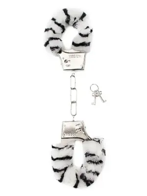 Furry Handcuffs - Zebra