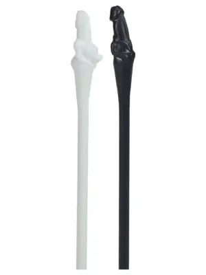 Couples Straws - Black and White