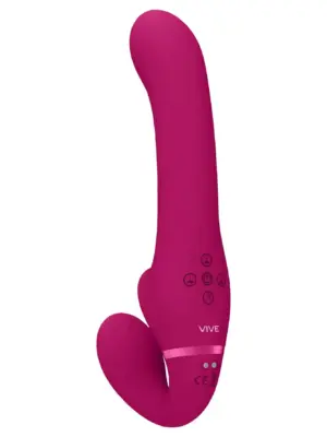 Strapless Strapon Ai z Wibracjami Dualnymi i Pieszczotą Powietrzną