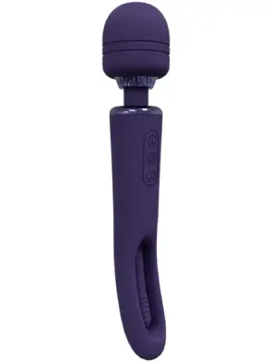 VIVE - Kiku - Rechargeable Double Ended Wand with Innovative G-Spot Flapping Stimulator - Purple
