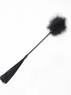 BLACK FEATHER TICKLER & WHIP