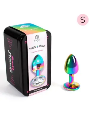 RAINBOW METAL BUTT PLUG S