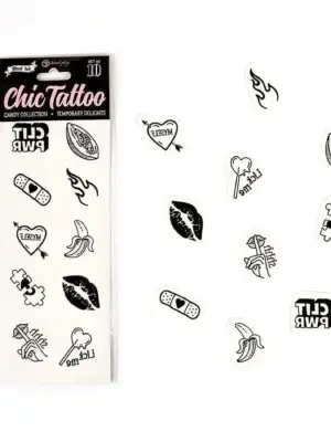 SET of 10 TEMPORARY TATTOOS - CANDY COLLECTION