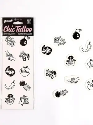 SET of 10 TEMPORARY TATTOOS - SPICY COLLECTION