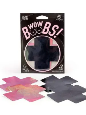 Naklejki na sutki WOW BOOBS! CROSS NIPPLE PASTIES 8,0 * 8,0 cm