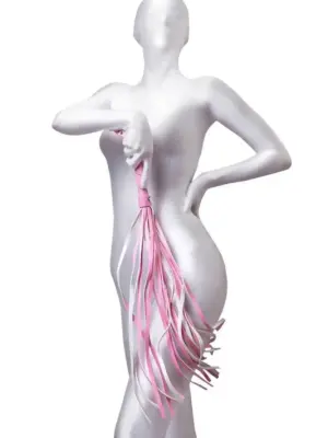 Anonymo flogger, PU leather, pink, 64 cm