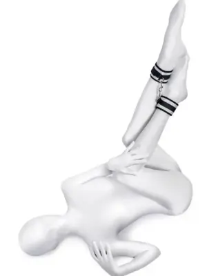 Anonymo anclecuffs, polyester, silver, 28.5 cm