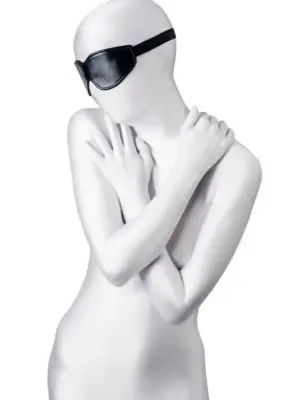 Anonymo mask, PU leather, black, 26.5 cm