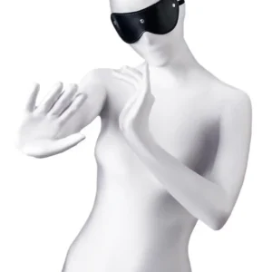 Anonymo mask, PU leather, black, 24 cm