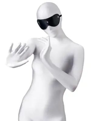 Anonymo mask, PU leather, black, 24 cm