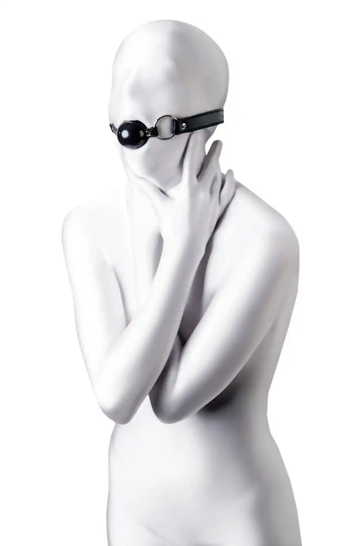 Anonymo gag, TPR, black, 64 cm - obrazek 3
