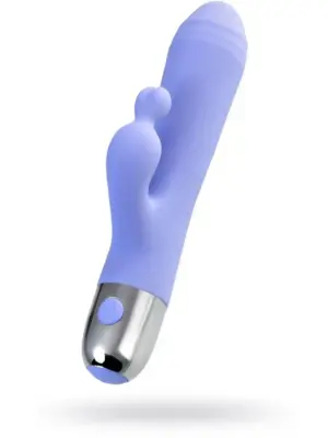 Vibrator with clitoral stimulation Flovetta Crocus, silicone, purple, 17.5 cm