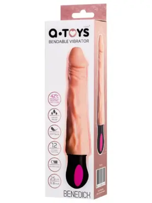 A-TOYS Vibrator with heating TPE 12 speeds bendable rechargble