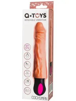 A-TOYS  Realistic Vibrator with heating, TPE, 12 Modes, bendable, recharble