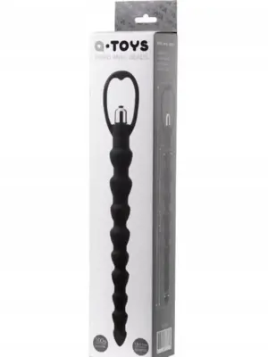 A-TOYS, Anal Vibration Chain, Silicone, Black, 32,7 cm