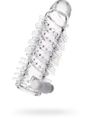 Sleeve TOYFA A-Toys Fril, with vibro bullet, TPR, transparent, 13,4 cm