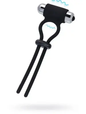 A-Toys Erection enhancing lasso Jat , black, silicone, 14cm