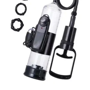 A-TOYS, Penis Pump Coal, with vibro, PVC, Transparent, 22,8 cm