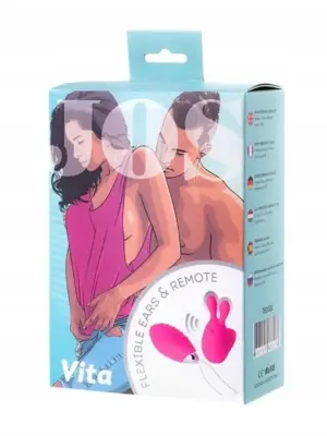 JOS VITA finger vibrating egg and vibrating attachment, silicone, pink, 8.5 and 8 cm
