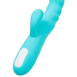 JOS Vibrator-rotator with clitoral stimulation JOS MERRY-SWI, silicone, blue, 20.7 cm