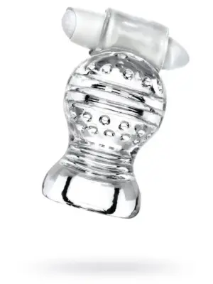 Lingam Shakti, Vibrating Masturbator, TPE, Transparent, 9 cm