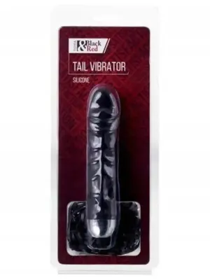 xBlack & Red, Vibrator, 6 vibration modes, silicone, black, 16 cm, O 3.5 cm