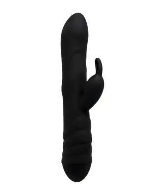 Wibrator Silikonowy z Funkcją Obrotu Twister Black 23 cm x 4 cm