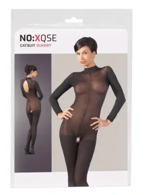Catsuit with Lace Collar S/M
