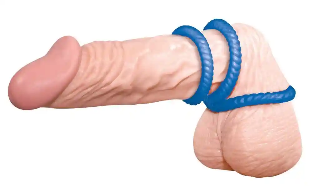 Lust 3 Cock Rings blue - obrazek 4