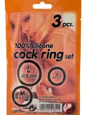 Silicone Cock Ring set 3 pcs