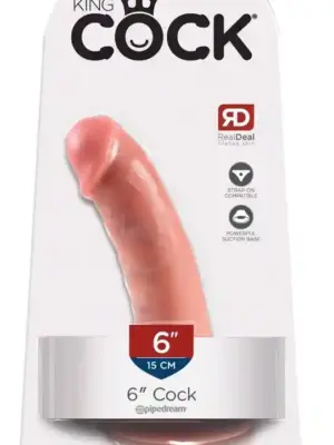 Dildo Realistyczne King Cock 6 cali PVC Flesh