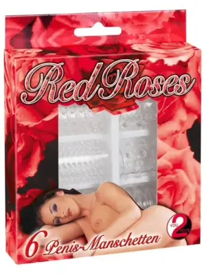 Red Roses Penis Ring Set 6 pcs