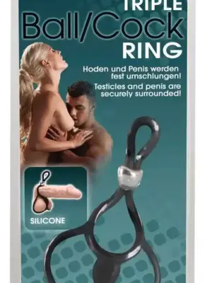 Pierścień Penisa Triple Ball and Cock Ring Silikonowy