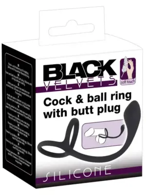 Black Velvets Cock + Ball ring