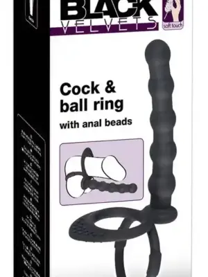 Black Velvets Cock & ball ring