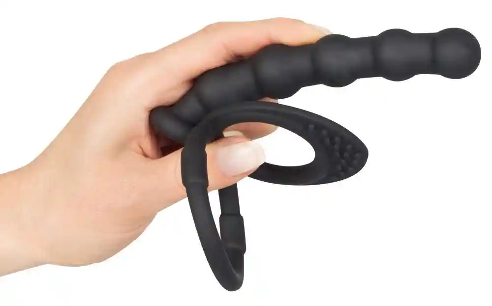 Black Velvets Cock & ball ring - obrazek 5