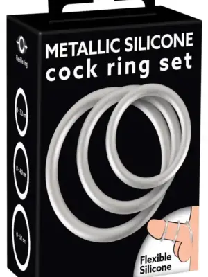 Metallic Silicone Cock ring se