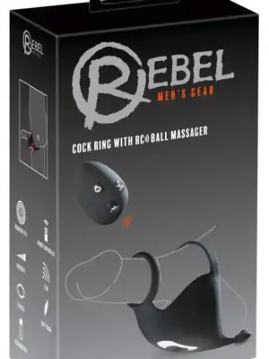 Piersiówka Analna z Pilotem Rebel Cock Ring with RC Ball M