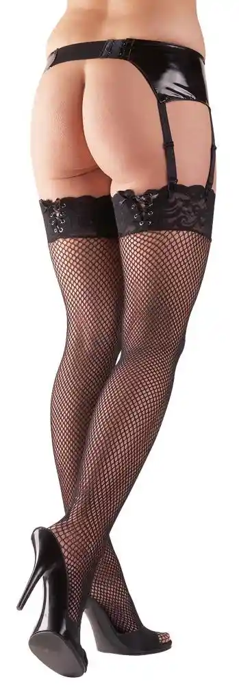 Net Stockings Lace S/M - obrazek 2