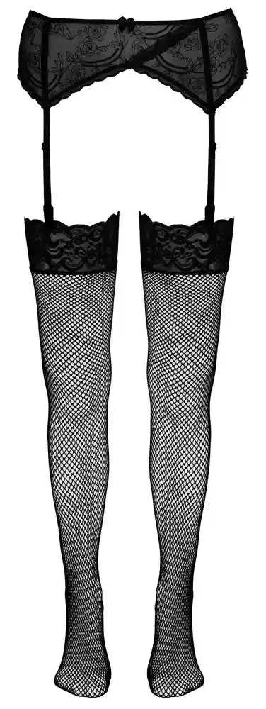 Net Stockings Lace S/M - obrazek 5