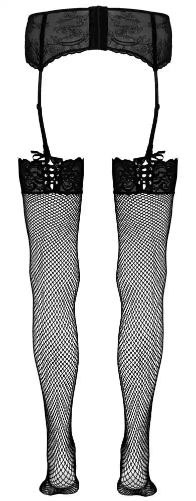 Net Stockings Lace S/M - obrazek 6